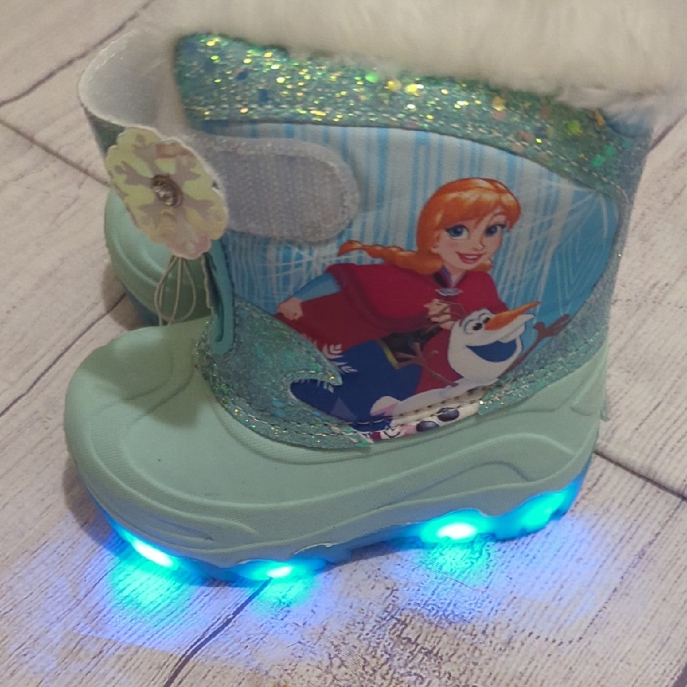 Frozen Light-Up Kids Boots - Green